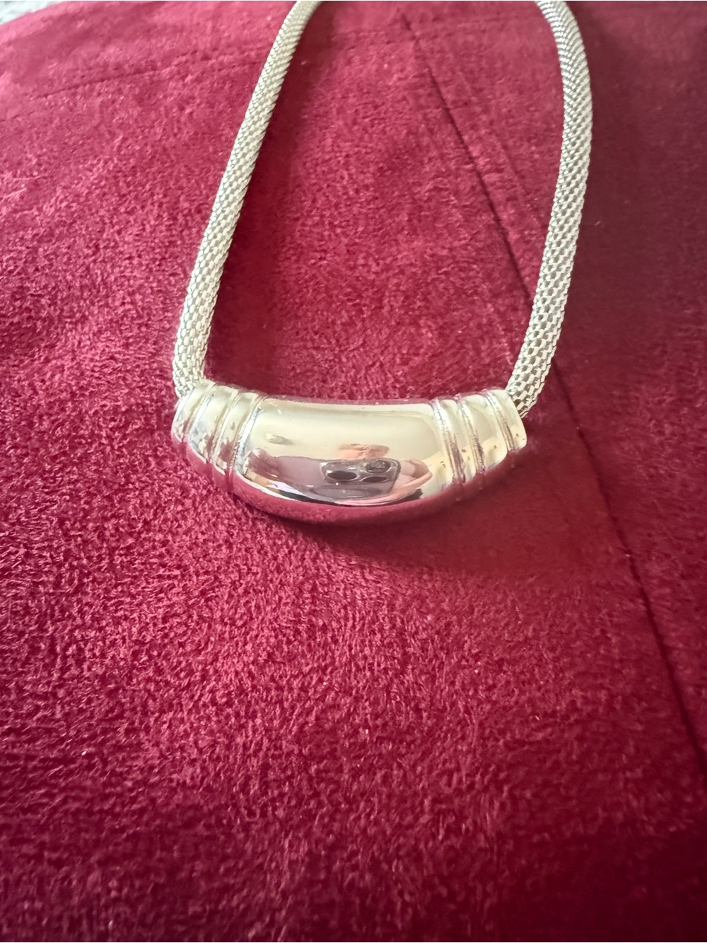 Premier Silver-Tone Tubular Collar Necklace